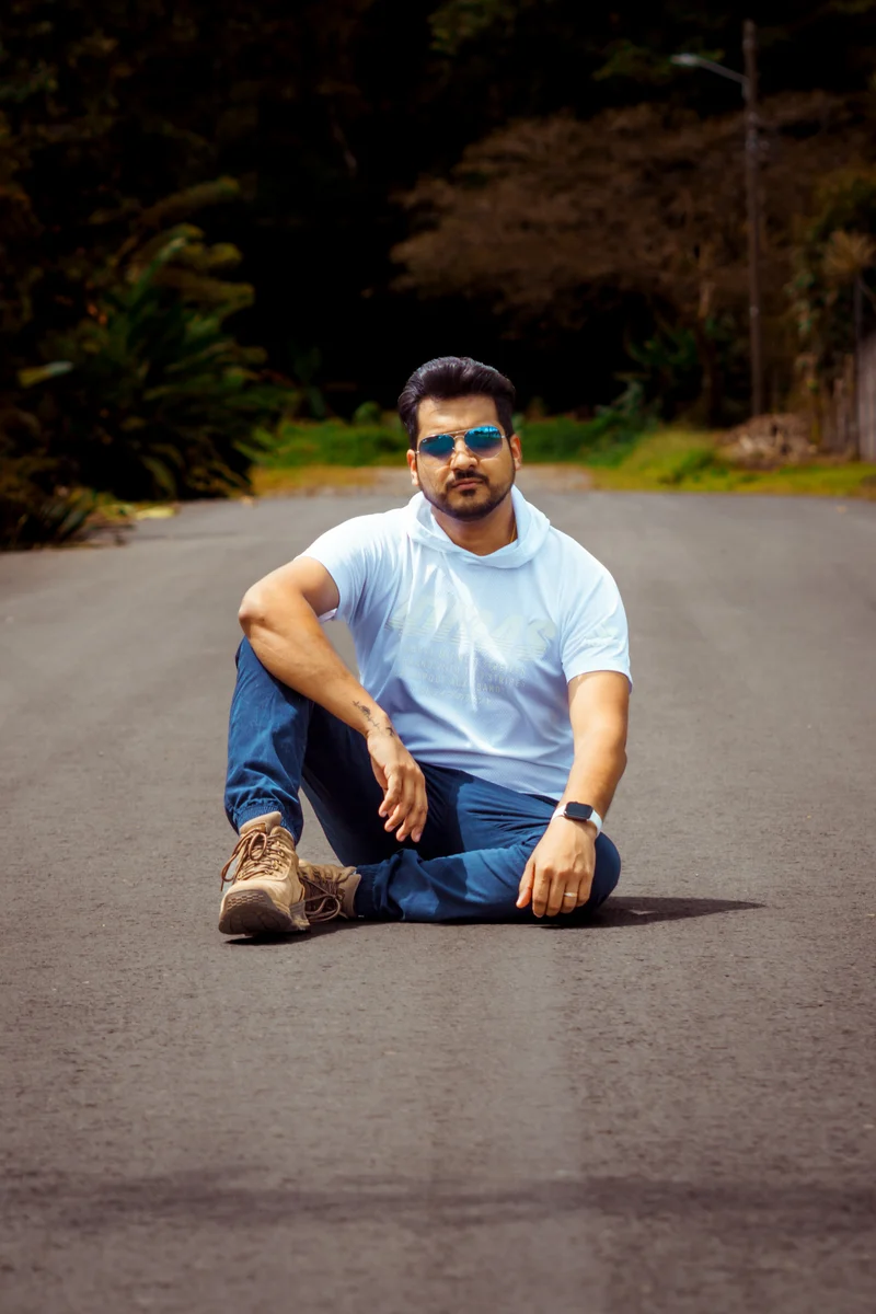 Azar Jindal seated outdoors