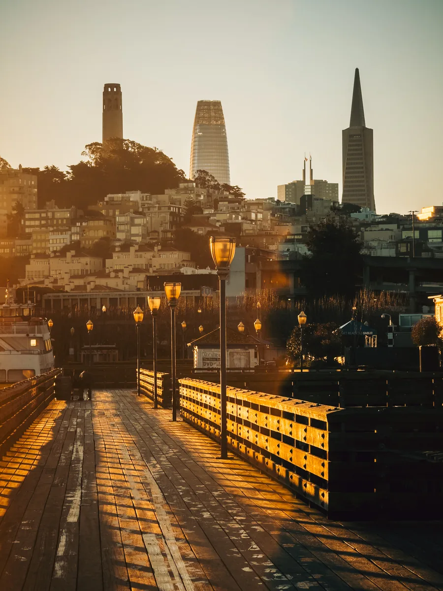 San Francisco in golden light, California
