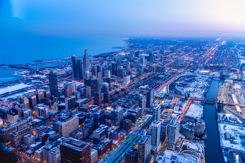 Chicago from above, Illinois