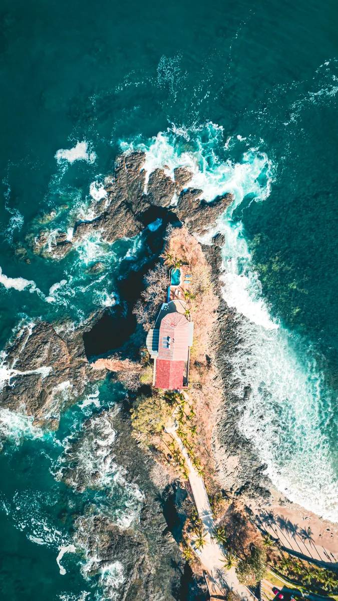Coastal rocks from above, Guanacaste, Costa Rica