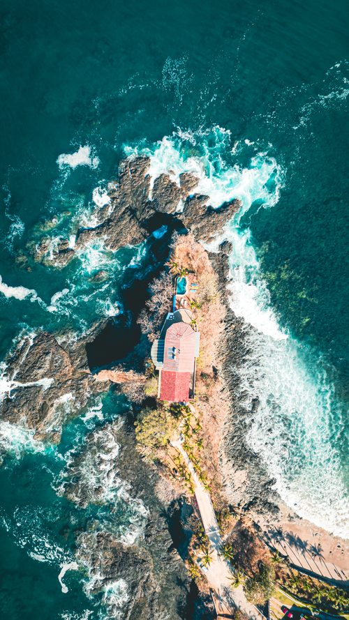 Coastal rocks from above, Guanacaste, Costa Rica