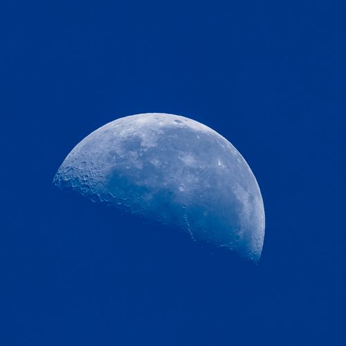 Moon in the blue sky, Liberia, Costa Rica