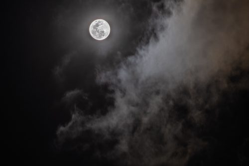 Moonlight through clouds, Escazú, Costa Rica